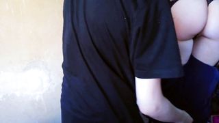 Did she come to work or to fuck?! Fucked painter on the table (Russian with subtitles)