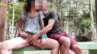 Pussy flash - A stranger caught me masturbating in the park and help me orgasm - MissCreamy