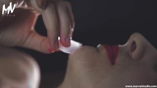 ♥ MarVal - Very Erotic Video With Body Parts Closeup And Ice Cube Playing ♥