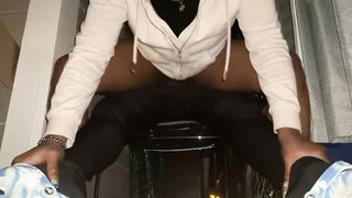 All Night Smoking, Deep stroking and Squirting On The Balcony