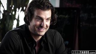 PURE TABOO Flight Attendant Fucks Married Man While His Wife Is On The Phone