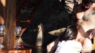 Fucking hard a perfect brunette teen in a bikini