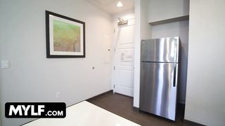 StayHomeMilf - Horny Dude Catches Curvy Milf Masturbating & Makes Her Bounce Her Big Ass On His Cock