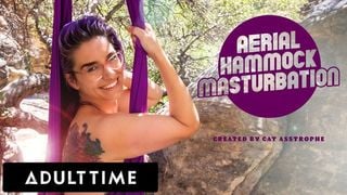 ADULT TIME - Cat Asstrophe's Outdoor Aerial Hammock Masturbation Session