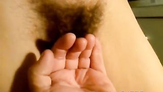 Caressing my girl's bush