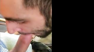 Hungry builder sucking dick