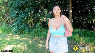 Roadside - Busty Ashlyn Peaks Fucked By A Mechanic In The Woods