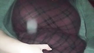 BBW pussy flash in the car