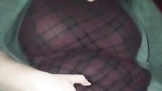 BBW pussy flash in the car