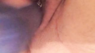 Playtime with Big Blue Vibrator Mature MILF Pierced