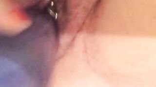 Playtime with Big Blue Vibrator Mature MILF Pierced