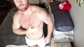 Ginger Hunk Seth Forena Bed Jerks his Cock Until He Cums