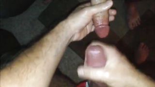 Cum covered cock gets cleaned up - Fucking hot!!