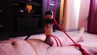 Machine Milked and twice ruined orgasm