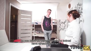 TUTOR4K Boy instead of learning biology nicely fucks his busty tutor