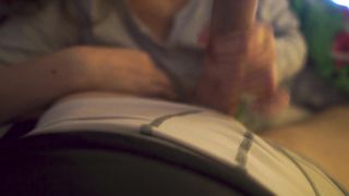 A cute girl woke up a guy with a juicy blowjob SWALLOW CUM