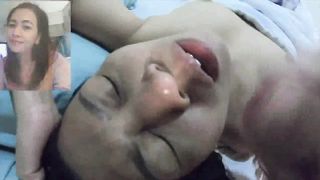 Femme aime un visage plein de sperme, compilation