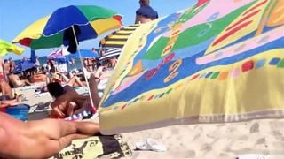 Kinky hidden cam moments at the Cap d'Agde beach while in vacation