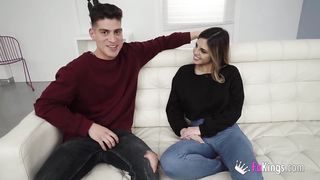 Alice's pussy receives 2 COCKS at her first DOUBLE VAGINAL!!