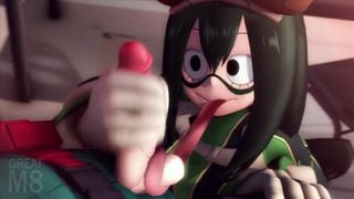 Tsuyu Asui going SLOPPY FROPPY on the Dick - my Hero Academia Sex
