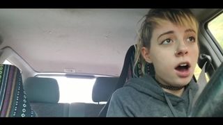 In Public with Vibrator and having an Orgasm while Driving