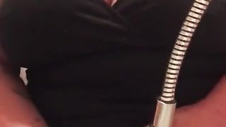 MILF Masterbating with Hand Held Shower Massager