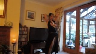 blk leather dress.MOV