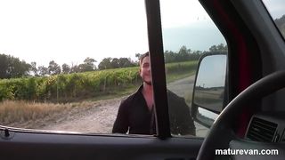 Mature Fattie takes twink for a ride