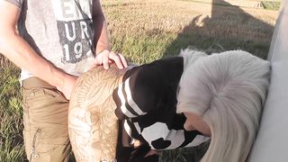 Public FICK am Windrad mit Tattoo Model Mila !!!