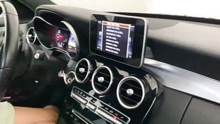 Hot brunette sucked in a car by her boyfriend's big dick in a public car wash