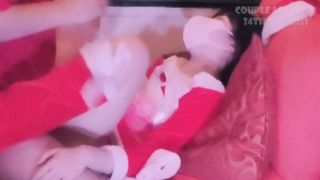 【個人撮影】かわいい女子〇生サンタさんと…Part 3【美少女・黒髪・色白・コスプレ・着衣・サンタ・素人・ハメ撮り・正常位・痙攣・喘ぎ声】