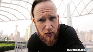 her chinese husband waited in the lobby while we filmed.. squirt massage