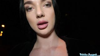 Public Agent Stunning long haired babe fucked in sexy black lingerie