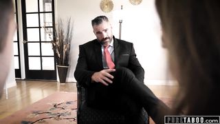 PURE TABOO Nervous Student Pipes His Professor's Wife Natasha Nice For Annual Anniversary Threesome