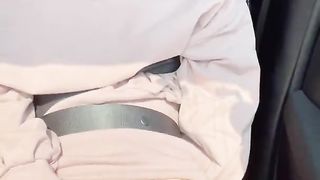 パイパン女子大生との生ハメ野外プレイをスマホでリアルハメ撮り！〜バイブ入れてお買い物からの車内オナニー〜amatuer/RYO＆YUU♡　露出/調教/バイブ/フェラチオ/オナニ/10代/貧乳