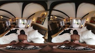 VR BANGERS Hot Ebony Wife Fucks With Gardener VR Porn