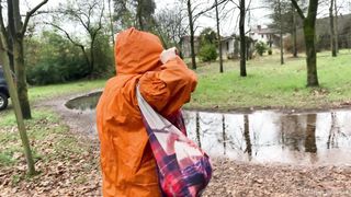 Busty blonde wife sucks then fucks her husband outdoors