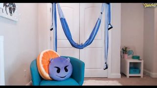 Perfect Flat Chest Skinny Whore Toys her Ass with Anal Plug