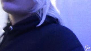 Kissa Sins Fingers her Pussy and makes herself Cum in Airplane Bathroom!