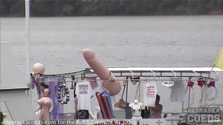 pretty girls partying naked on vacation