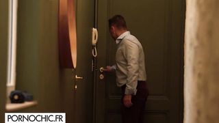 Hot orgy with 2 brunettes in lingerie