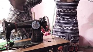 Uncle fucked while sewing desi bhabhi