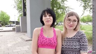 GERMAN SCOUT - TWO CANDID GIRLS FROM BERLIN I FIRST FFM THREESOME AT REAL PICKUP SEX