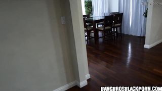 Caught my black stepsis masturbating - black porn