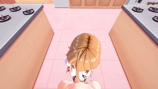 POV fucking Erina Nakiri in the kitchen and cumming inside her - Food Wars Hentai.