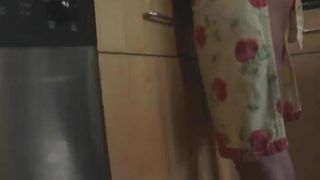 Nicole fucks in the kitchen