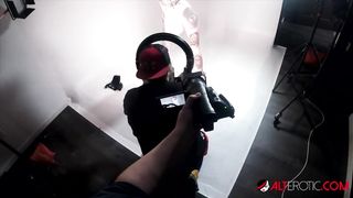 Gorgeous busty Australian babe has her tits tattooed