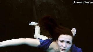 Croatian and Russian underwater nude Anna and Adriana