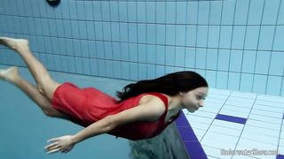 Croatian and Russian underwater nude Anna and Adriana