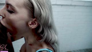 Morning sex on a balcony with a tattooed milf